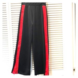 Snap up side track pants - 28 inseam been altered